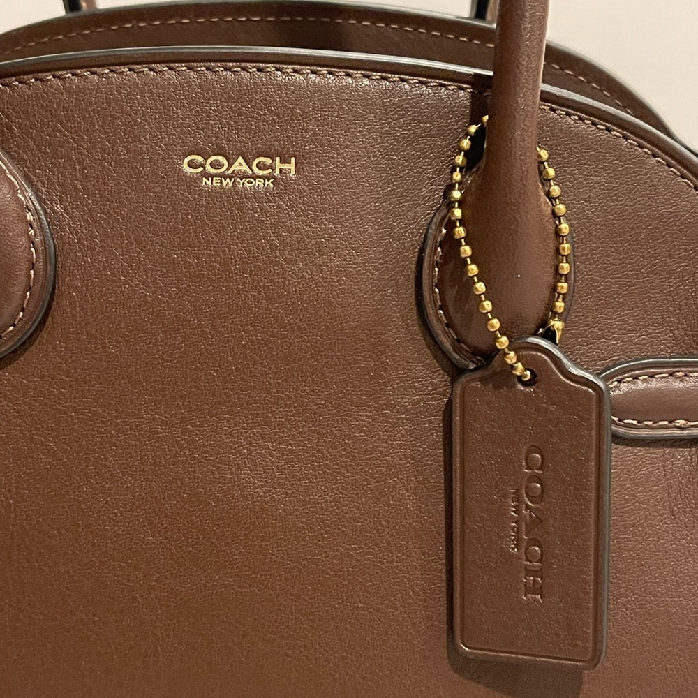 Coach Dark Brown Leather Satchel - Picture 2 of 14